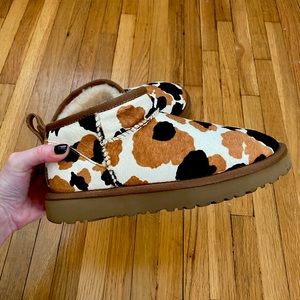 UGG Cow Print Mini Boots